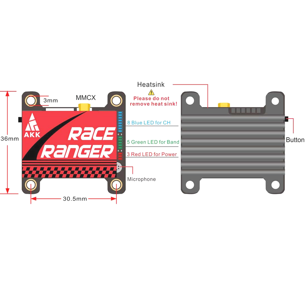 AKK 5.8G Long Range VTX FPV Tr - Drone Racing Transmitter incelemesi ve fiyatı