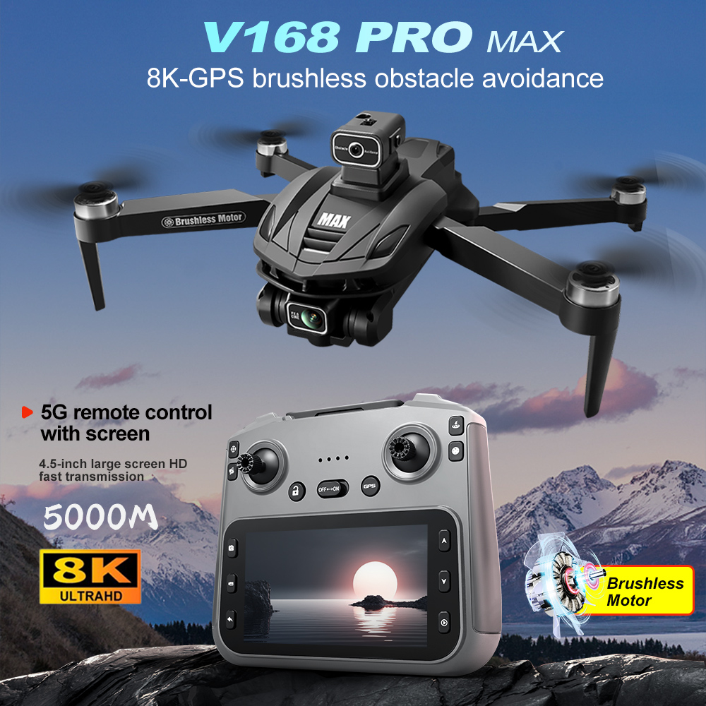 V168 PRO Max GPS Drone 8K Prof - Drone Racing Camera incelemesi ve fiyatı