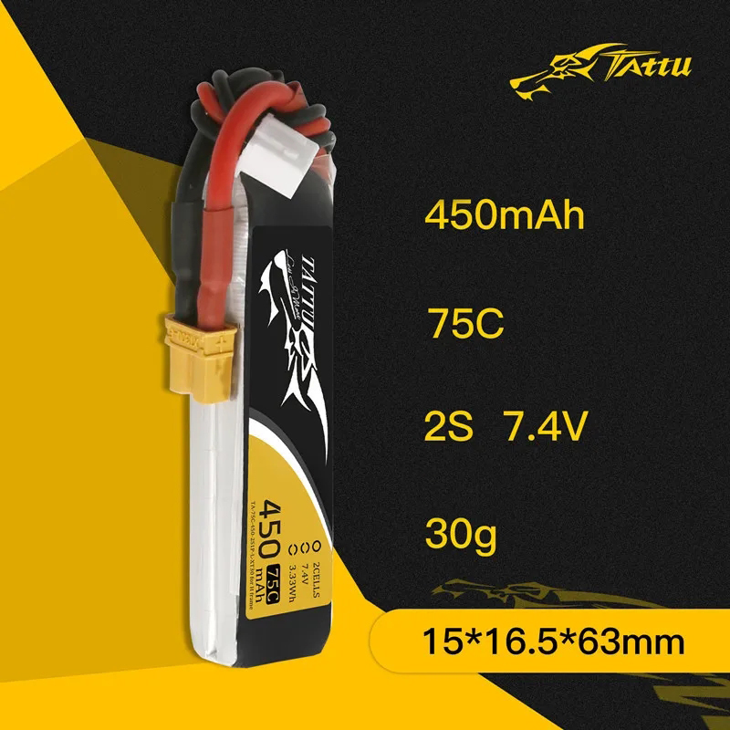3Pcs NEW TATTU 450/500/550mAh  - Drone Racing Battery incelemesi ve fiyatı