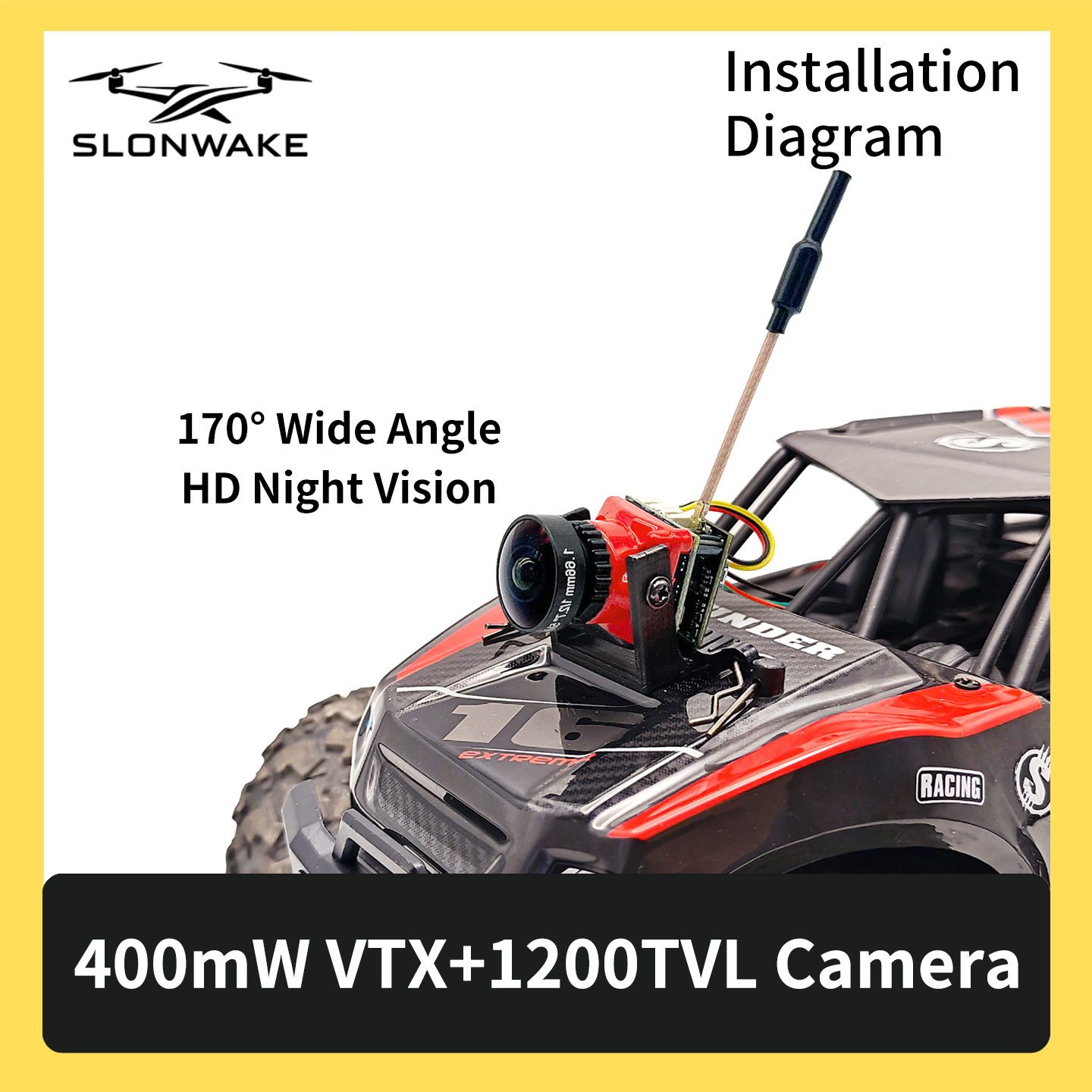 SLONWAKE 5.8G 48CH FPV 400mw V - Drone Racing Receiver incelemesi ve fiyatı