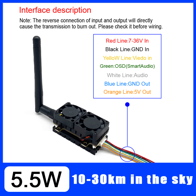 Long Range 5.8GHz 5.5W Video T - Drone Racing Vtx incelemesi ve fiyatı