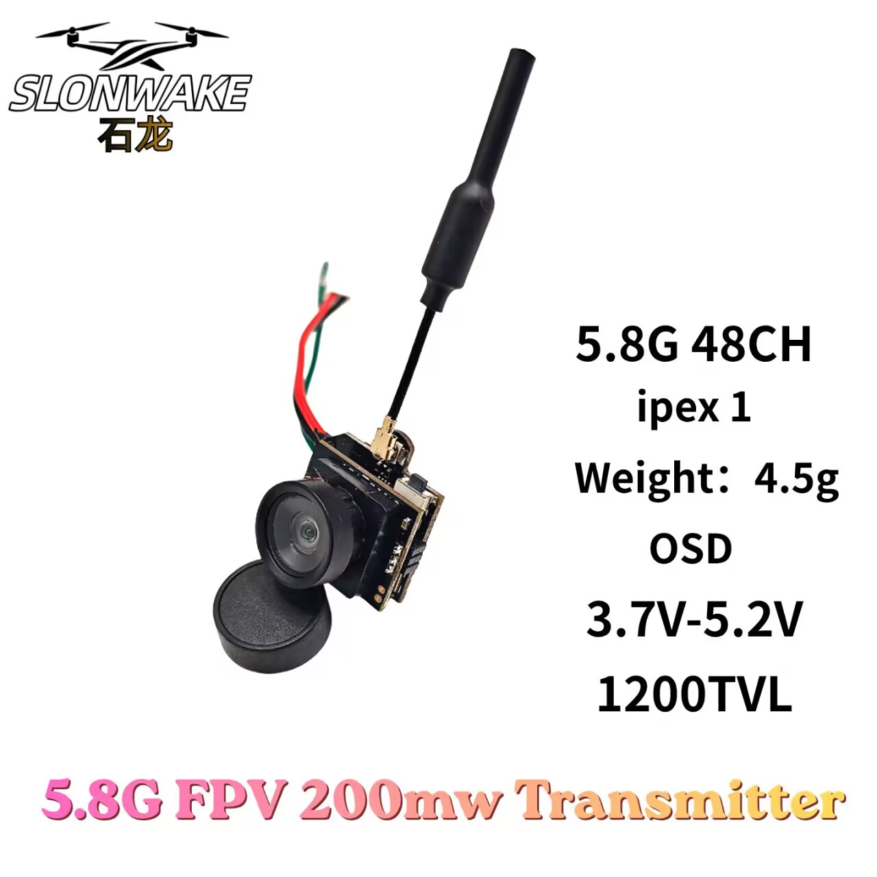 SLONWAKE 5.8G Analog VTX Trans - Drone Racing Vtx incelemesi ve fiyatı